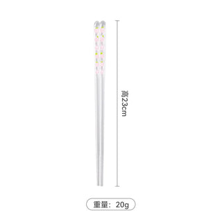 Transparent Crystal Fruit-Patterned Chopsticks