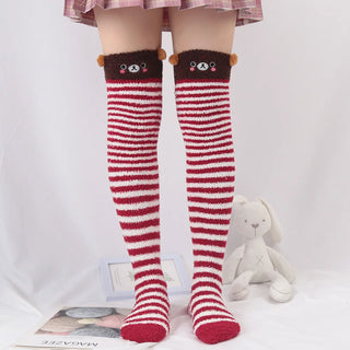 Kawaii Animal Knee-High Fluffy Socks