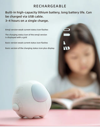 Kawaii Friend Cute Digital Alarm Clock for Kids with LED Display & Night Light