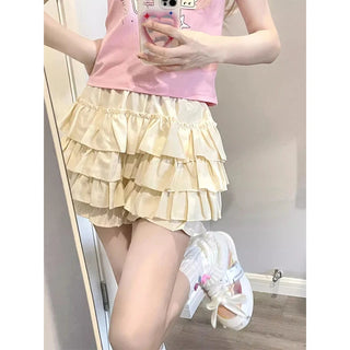 Y2K Sweet Ruffles Mini Skirt