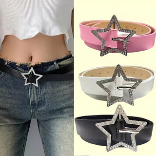 Starlight Y2K Rhinestone Buckle Belt