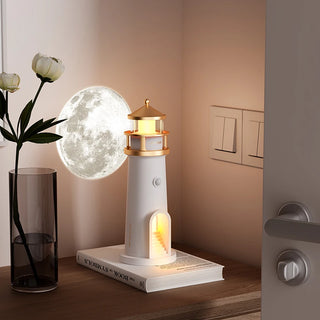 Moon Projection Lighthouse Lamp