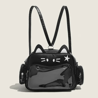 Kawaii Cat Ita Bag – Transparent Pocket Backpack