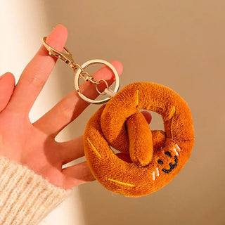 Kawaii Plush Keychains – Animal & Food Bag Charms
