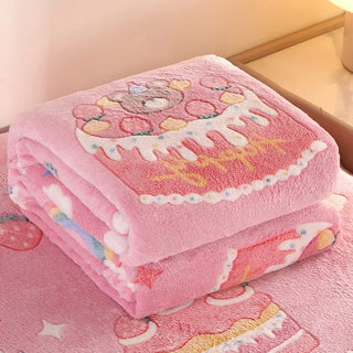 Cosy Garden Printed Flannel Blanket