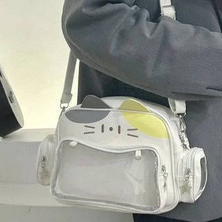 Kawaii Cat Ita Bag – Transparent Pocket Backpack