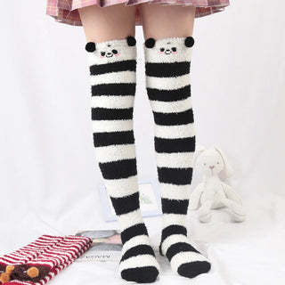 Kawaii Animal Knee-High Fluffy Socks