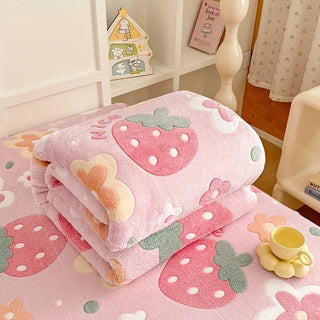 Cosy Garden Printed Flannel Blanket