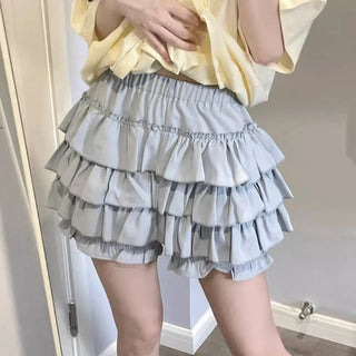 High Waist Ruffle Mini Skirt