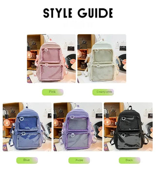 Kawaii Ita Clear Pocket Backpack