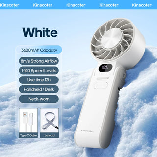 Portable Ice Cooling Handheld Fan USBC Charge with Lanyard