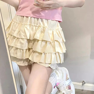 High Waist Ruffle Mini Skirt