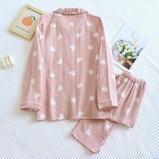Sweet Hearts Cotton Long-Sleeve Pyjama Set