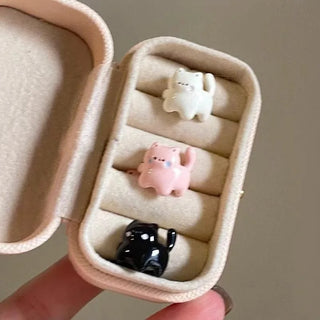 Curled-Tail Cat Clip-On Earring