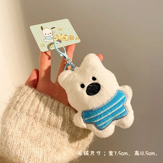 Kawaii Plush Keychains – Animal & Food Bag Charms