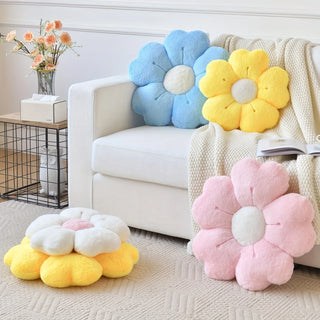 Cosy Daisy Plush Flower Cushion