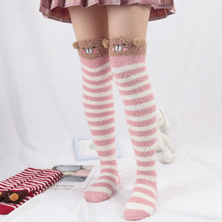 Kawaii Animal Knee-High Fluffy Socks