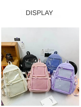 Kawaii Ita Clear Pocket Backpack