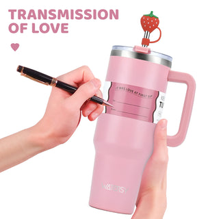 30oz / 40oz Stainless Steel Tumbler – Large Thermal Cup with Straw | Leak-Proof Vacuum Flask