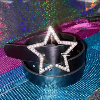 Starlight Y2K Rhinestone Buckle Belt