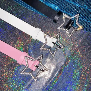 Starlight Y2K Rhinestone Buckle Belt