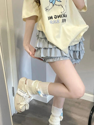 Y2K Sweet Ruffles Mini Skirt