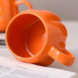 Halloween Pumpkin Ceramic Mug 400ml – Cute Coffee Cup with Festive Pumpkin Pattern