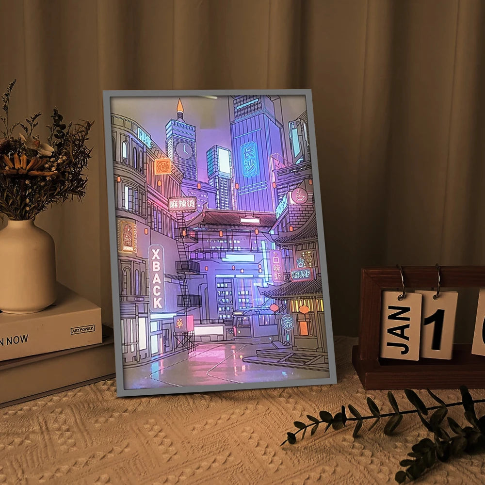 Anime LED Beautiful City Night View Light USB Plug Light by The Kawaii Shoppu | The Kawaii Shoppu