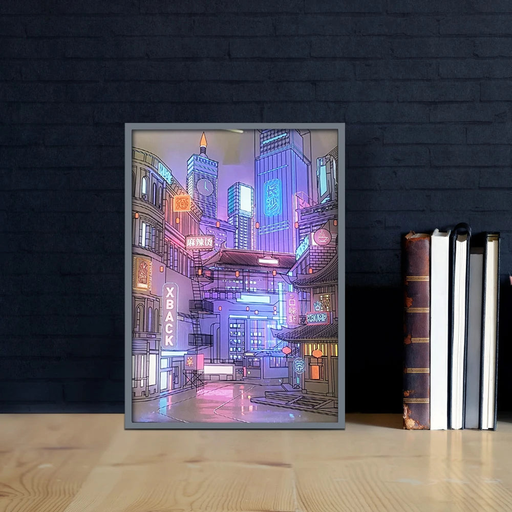 Anime LED Beautiful City Night View Light USB Plug Light by The Kawaii Shoppu | The Kawaii Shoppu