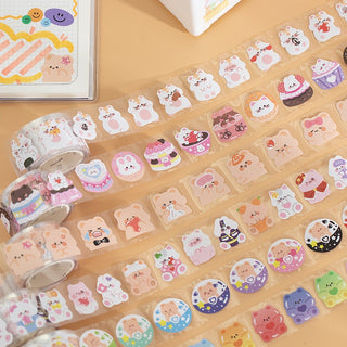 Bear Rabbit Fantasia Series Sticker Roll Stationery by The Kawaii Shoppu | The Kawaii Shoppu