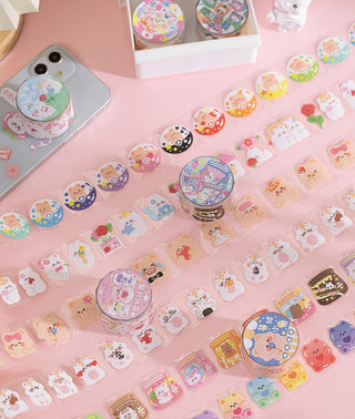 Bear Rabbit Fantasia Series Sticker Roll Stationery by The Kawaii Shoppu | The Kawaii Shoppu