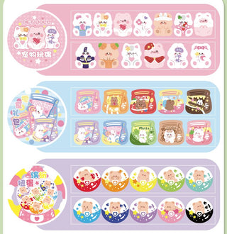 Bear Rabbit Fantasia Series Sticker Roll Stationery by The Kawaii Shoppu | The Kawaii Shoppu