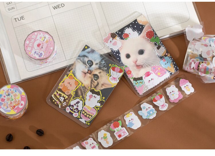 Bear Rabbit Fantasia Series Sticker Roll Stationery by The Kawaii Shoppu | The Kawaii Shoppu