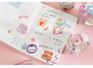 Bear Rabbit Fantasia Series Sticker Roll Stationery by The Kawaii Shoppu | The Kawaii Shoppu