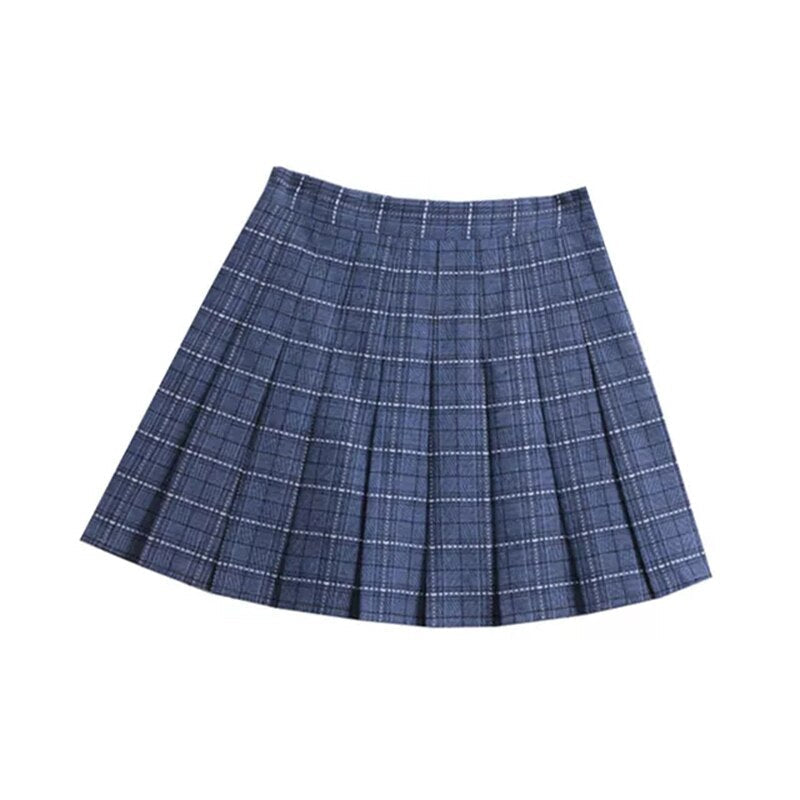 Blue Kawaii Cute Tennis Pleated Mini Skirt blue10 XS Clothing and Accessories by The Kawaii Shoppu | The Kawaii Shoppu