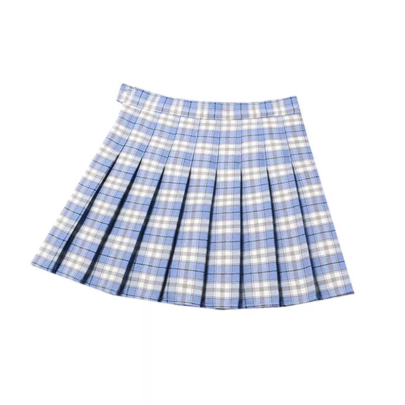 Blue Kawaii Cute Tennis Pleated Mini Skirt blue5 XS Clothing and Accessories by The Kawaii Shoppu | The Kawaii Shoppu
