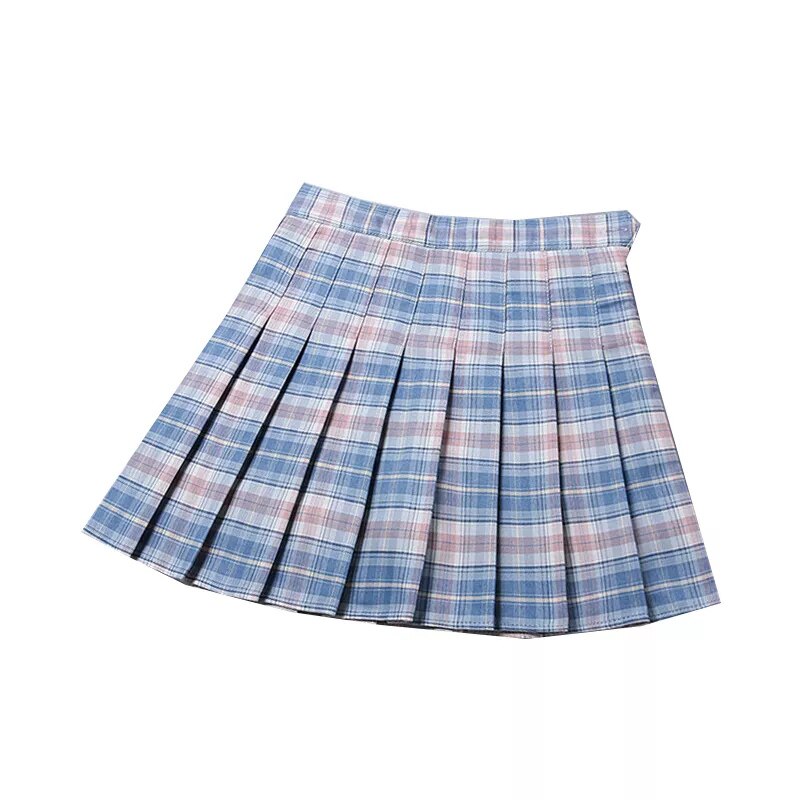 Blue Kawaii Cute Tennis Pleated Mini Skirt blue6 XS Clothing and Accessories by The Kawaii Shoppu | The Kawaii Shoppu