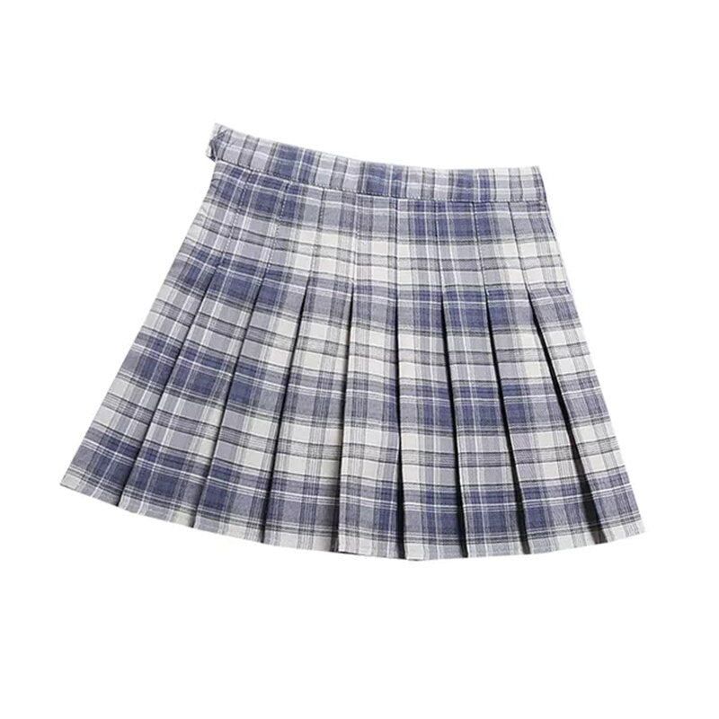 Blue Kawaii Cute Tennis Pleated Mini Skirt blue7 XS Clothing and Accessories by The Kawaii Shoppu | The Kawaii Shoppu