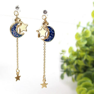 Blue Moon Drop Earrings Accessory The Kawaii Shoppu