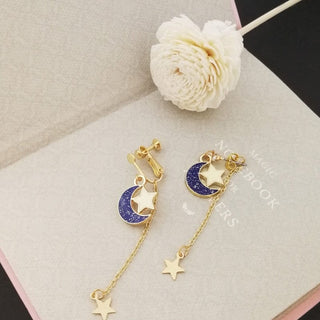 Blue Moon Drop Earrings Accessory The Kawaii Shoppu