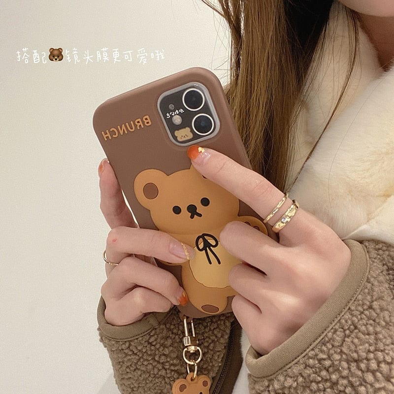 Brunch Bear Silicone iPhone Case Accessory The Kawaii Shoppu