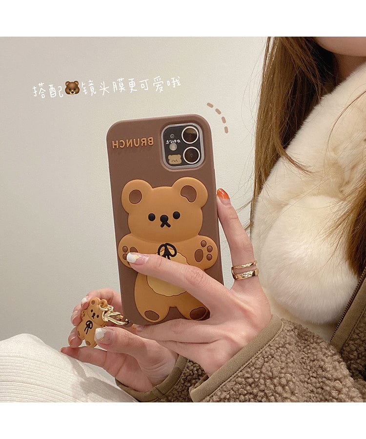 Brunch Bear Silicone iPhone Case Accessory The Kawaii Shoppu