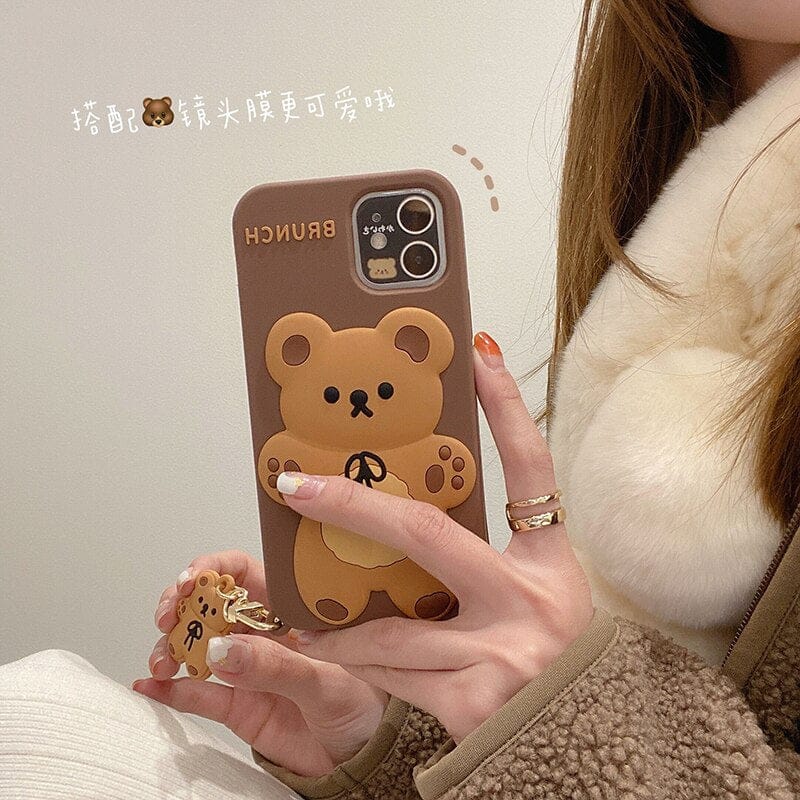 Brunch Bear Silicone iPhone Case Accessory The Kawaii Shoppu