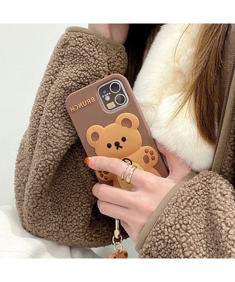 Brunch Bear Silicone iPhone Case Accessory The Kawaii Shoppu