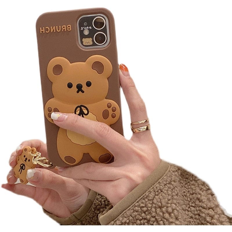 Brunch Bear Silicone iPhone Case Accessory The Kawaii Shoppu