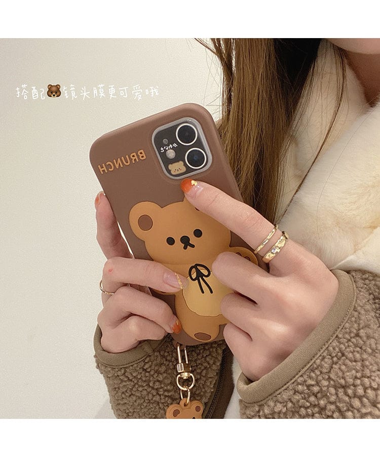 Brunch Bear Silicone iPhone Case Accessory The Kawaii Shoppu