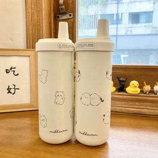 Bubble Meow – 850ml Cat Thermal Bottle with Straw Lid