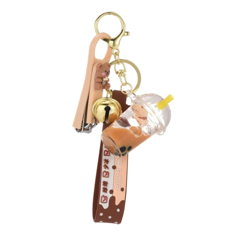 Bubble Tea Floating Boba Keychain Accessories by The Kawaii Shoppu | The Kawaii Shoppu