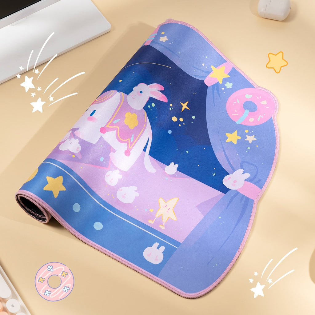 Bunny Circus Moon Extra Large Desk Mouse Pad Home Decor by The Kawaii Shoppu | The Kawaii Shoppu