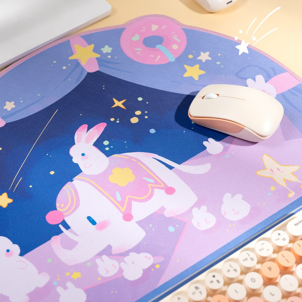 Bunny Circus Moon Extra Large Desk Mouse Pad Home Decor by The Kawaii Shoppu | The Kawaii Shoppu